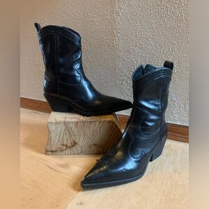 Zara faux leather western boots